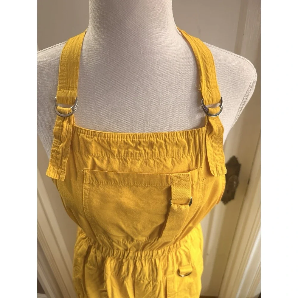 Truce Girls Yellow Overall Utility Dress Size XL 16